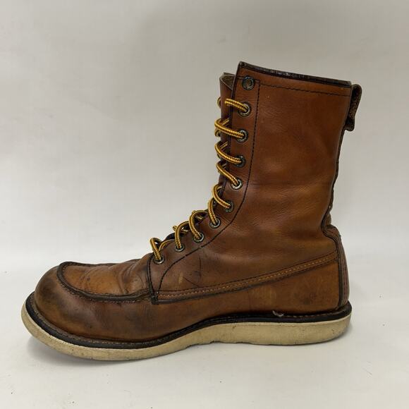 Red Wing 10877 8” Leather Moc Toe Heritage Boots “Brown” main image 8